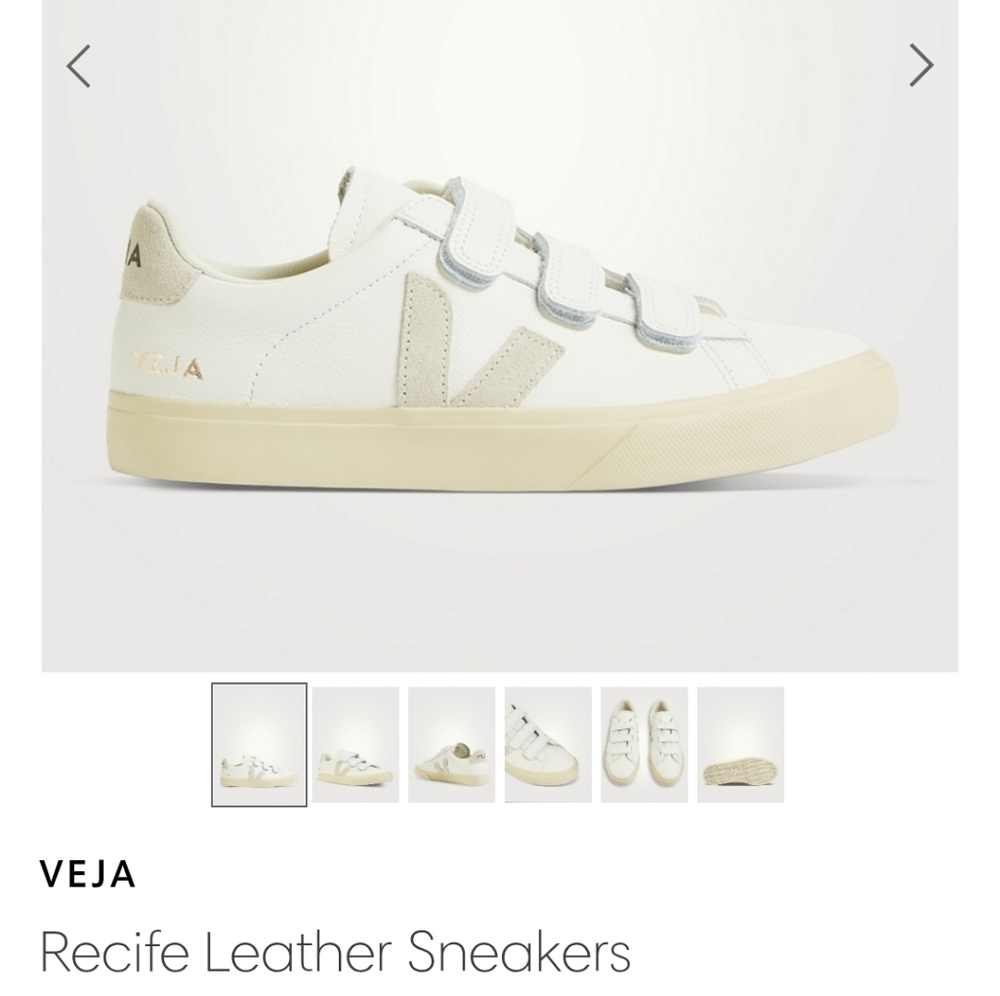 **SOLD** VEJA NEW Leather White and Cream Sneakers
